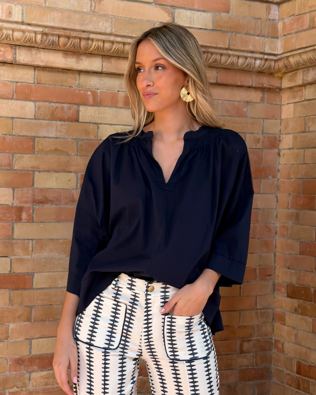 Blusa Chianti marino