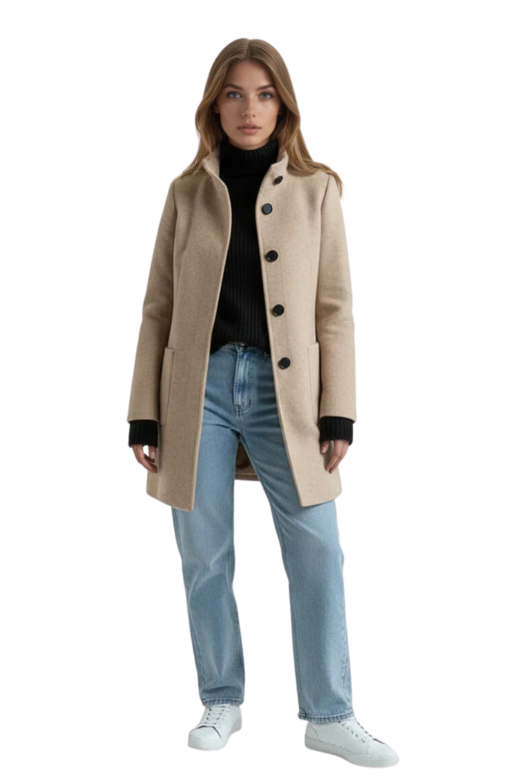 Helena -  Abrigo de  cuello alto